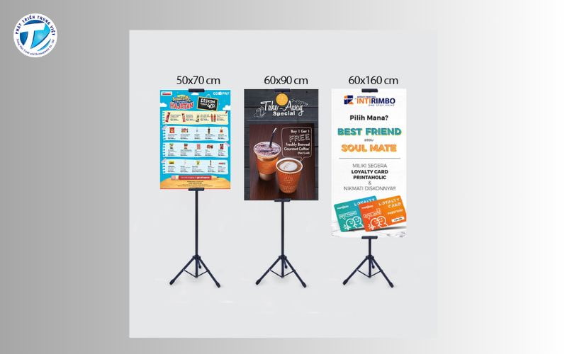 Standee chữ T được sử dụng rộng rãi